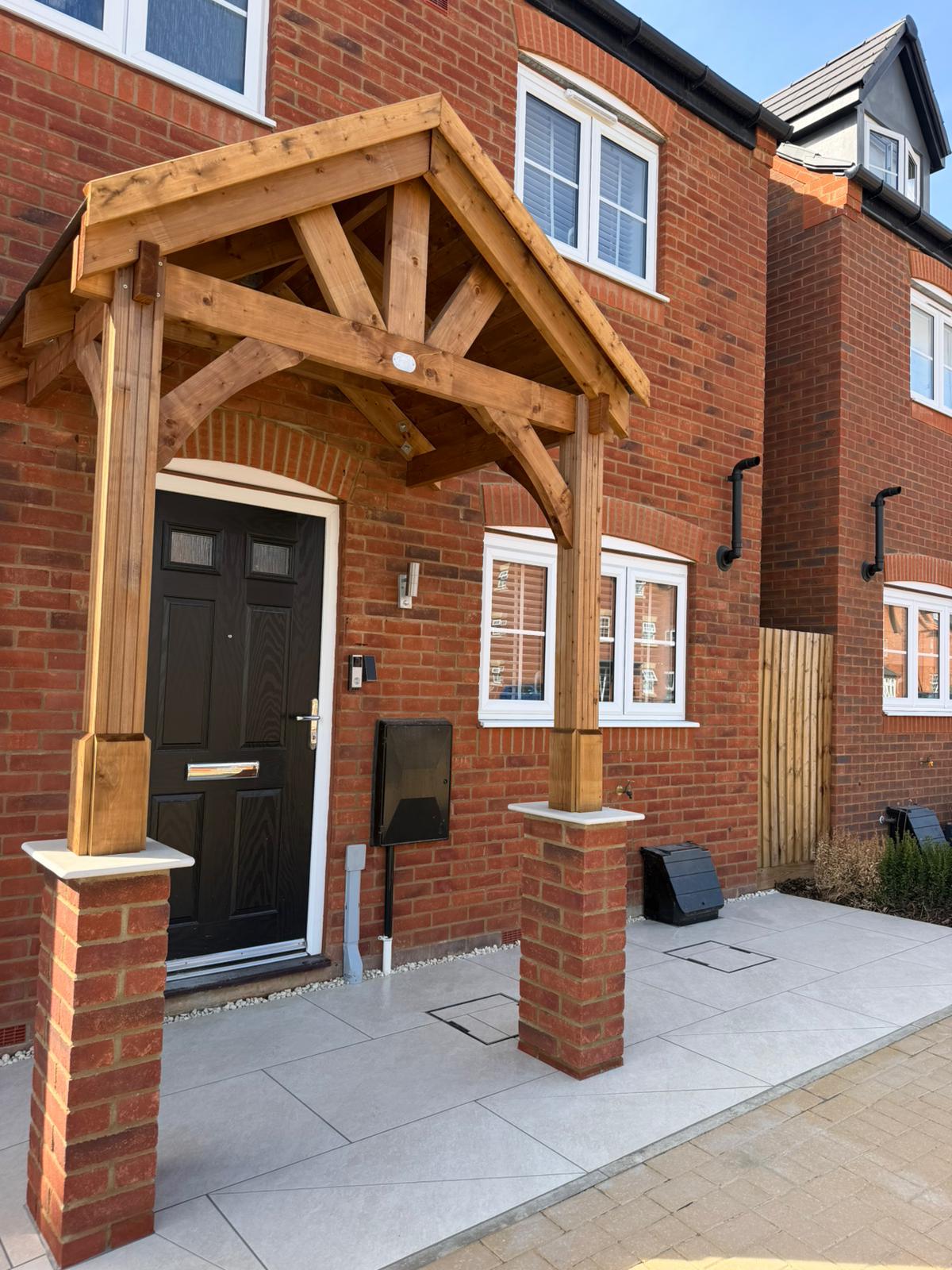 front entrance and porch, view 1